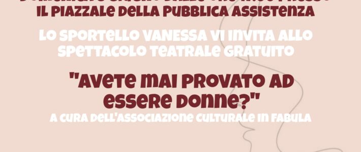 VANESSA – oggi parliamo di DONNE VANESSA – oggi parliamo di DONNE
